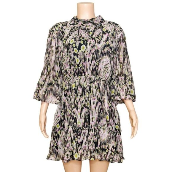 HEMANT & NANDITA Kari Short Dress, Black, Large - Picture 9 of 14